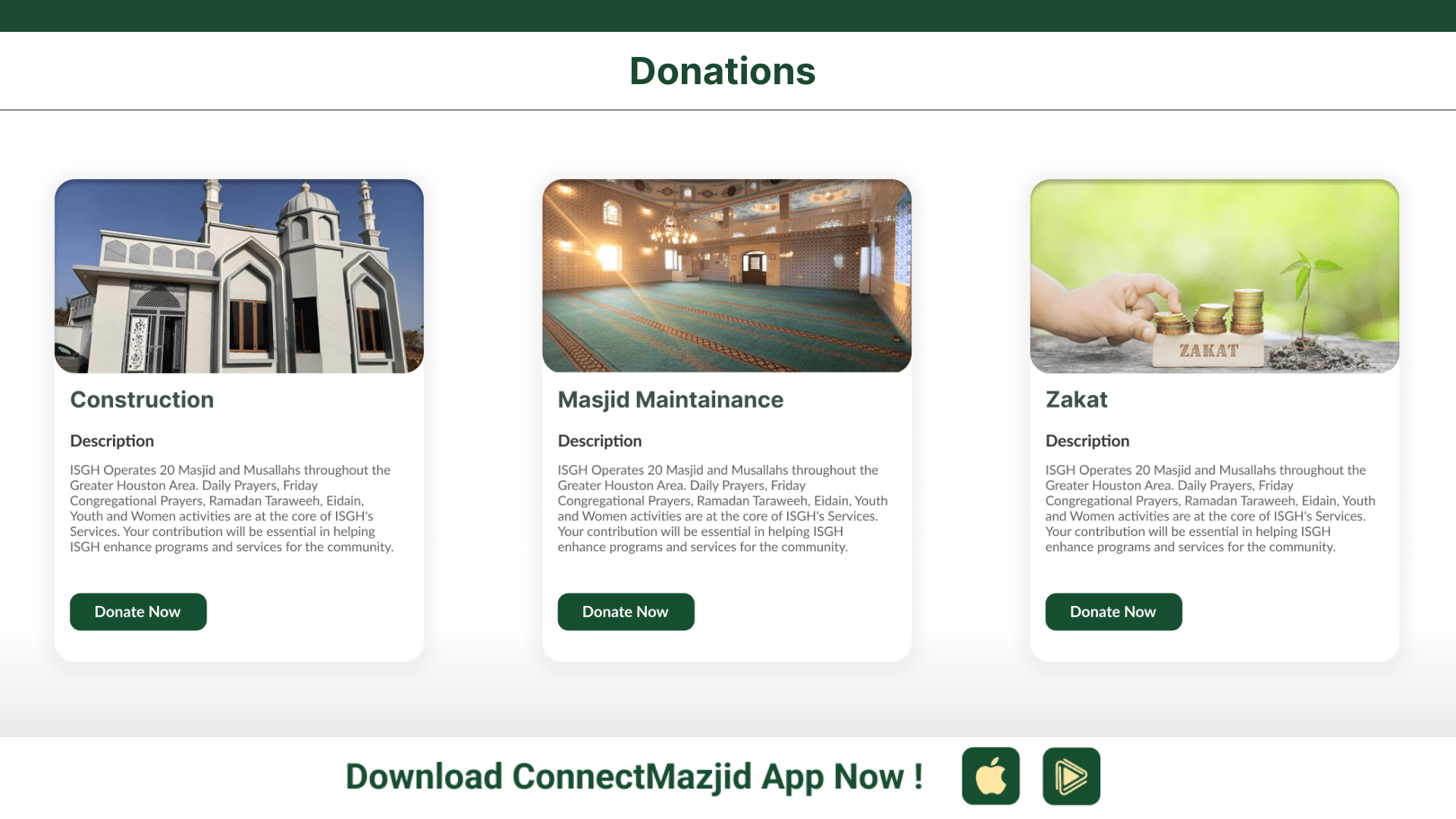 ConnectMasjid Web Widgets – The best and free solution for masjid management. Enhance your masjid website with easy-to-use widgets for prayer times, events, donations and announcements.