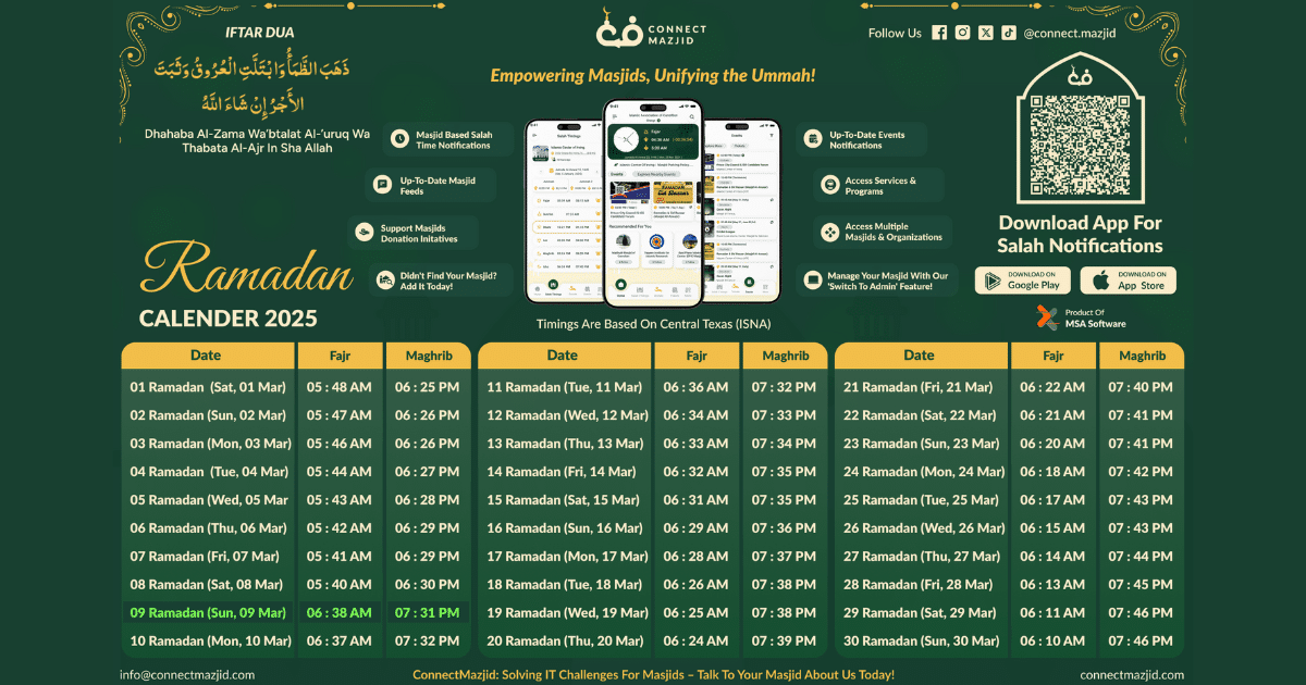 Ramadan 2025 Calendar Texas: Guide to Prayer, Fasting, and Events