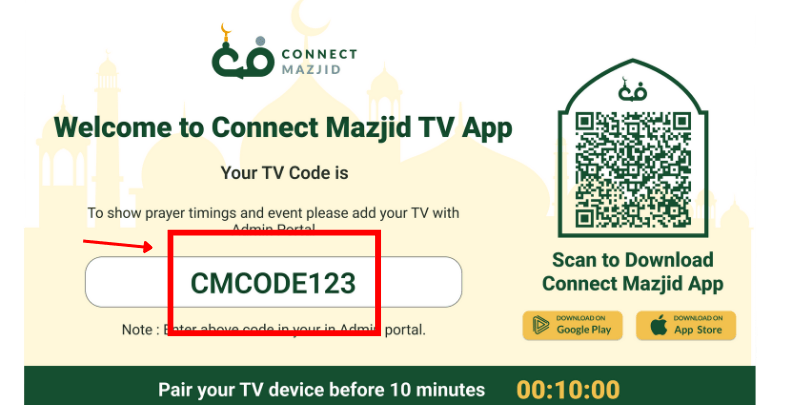 Free and No Additional Hardware Required: Set Up ConnectMazjid TV App for Your Masjid Display