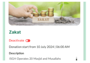 ConnectMazjid mosque donation system displaying an easy-to-use interface for seamless masjid donation management, donor tracking, and online contributions.